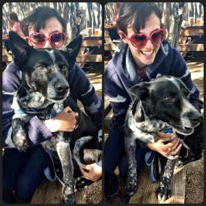 Adriene Mishler and Blue Heeler