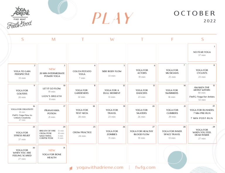 October2022YOGACALENDARPLAY792×612px1 Yoga With Adriene